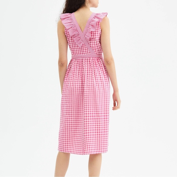 NWT Compañia Fantastica Gingham Midi Dress - L - Picture 2 of 7